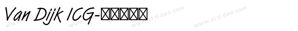 Van Dijk ICG字体转换